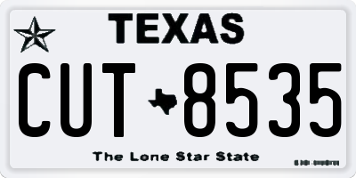 TX license plate CUT8535