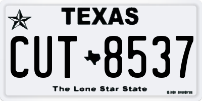 TX license plate CUT8537