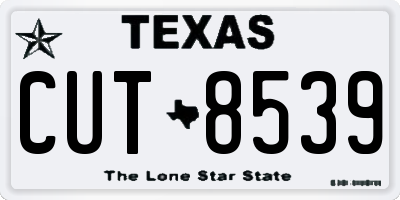 TX license plate CUT8539