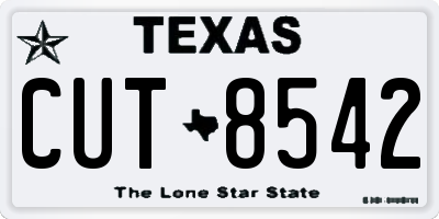 TX license plate CUT8542