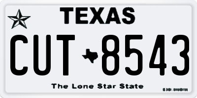 TX license plate CUT8543