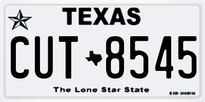 TX license plate CUT8545