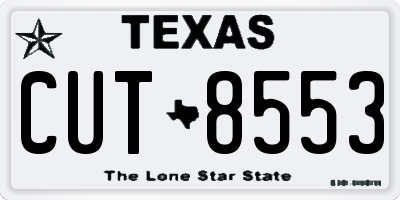 TX license plate CUT8553