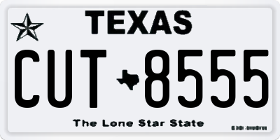 TX license plate CUT8555