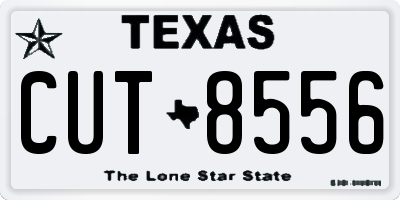 TX license plate CUT8556