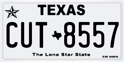 TX license plate CUT8557