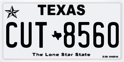 TX license plate CUT8560