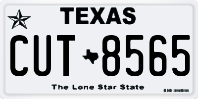 TX license plate CUT8565