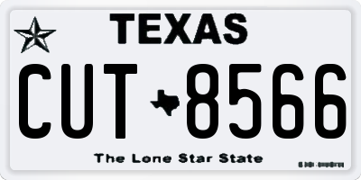 TX license plate CUT8566