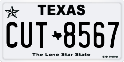 TX license plate CUT8567