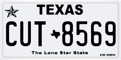 TX license plate CUT8569