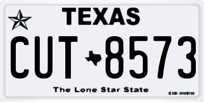 TX license plate CUT8573