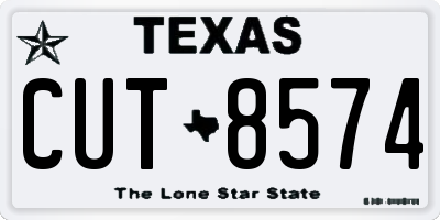 TX license plate CUT8574