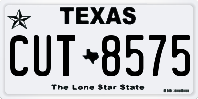 TX license plate CUT8575
