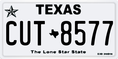 TX license plate CUT8577