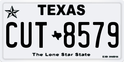 TX license plate CUT8579