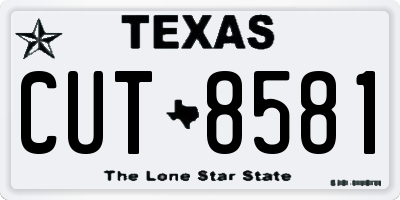 TX license plate CUT8581