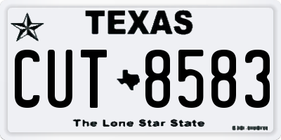 TX license plate CUT8583