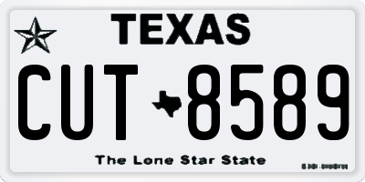 TX license plate CUT8589