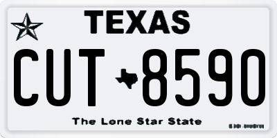 TX license plate CUT8590