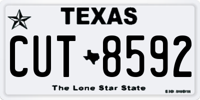 TX license plate CUT8592