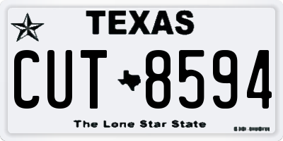 TX license plate CUT8594