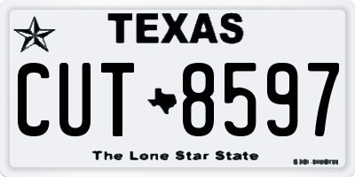 TX license plate CUT8597