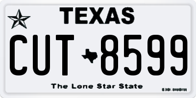 TX license plate CUT8599
