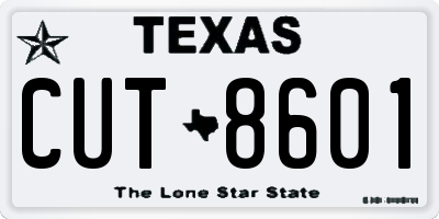 TX license plate CUT8601