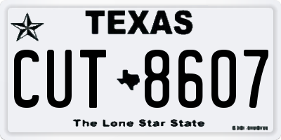 TX license plate CUT8607