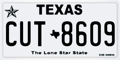 TX license plate CUT8609