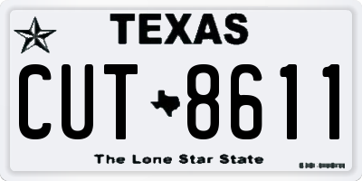 TX license plate CUT8611