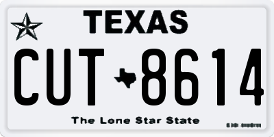 TX license plate CUT8614