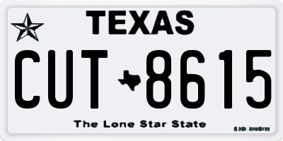 TX license plate CUT8615