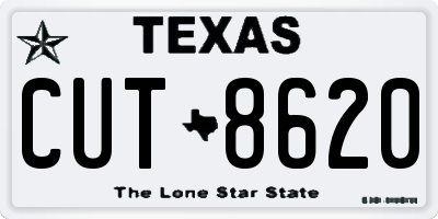 TX license plate CUT8620