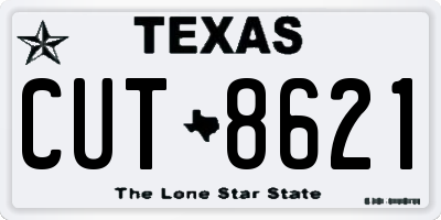 TX license plate CUT8621