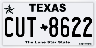 TX license plate CUT8622