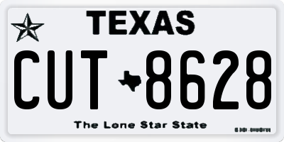 TX license plate CUT8628