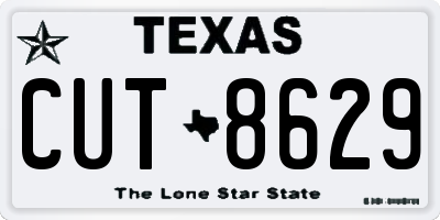 TX license plate CUT8629
