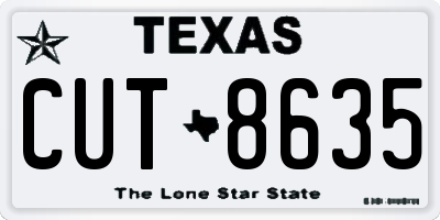 TX license plate CUT8635