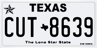 TX license plate CUT8639
