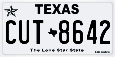 TX license plate CUT8642