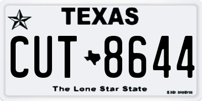 TX license plate CUT8644