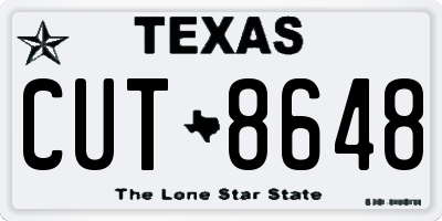 TX license plate CUT8648