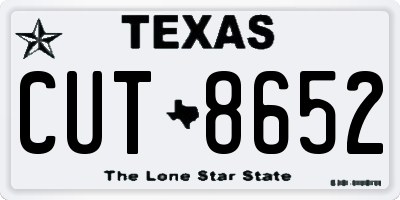 TX license plate CUT8652