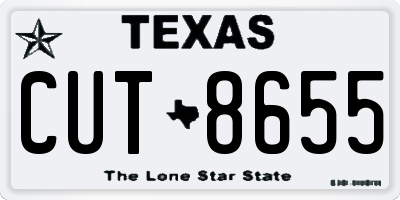 TX license plate CUT8655