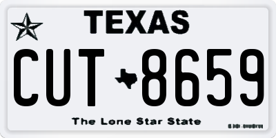 TX license plate CUT8659