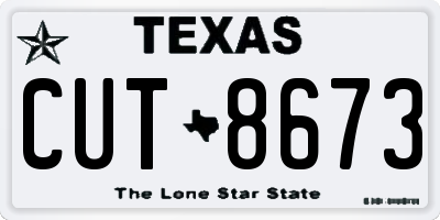 TX license plate CUT8673