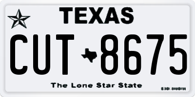 TX license plate CUT8675