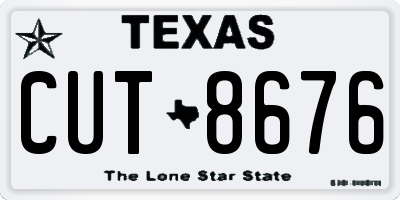 TX license plate CUT8676